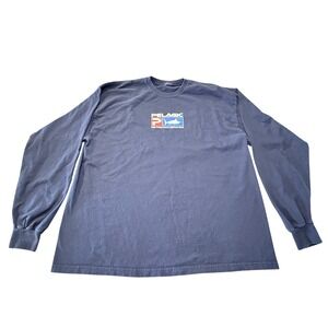 Pelagic High Performance Offshore Gear Long Sleeve Fishing Shirt Navy Blue Mens